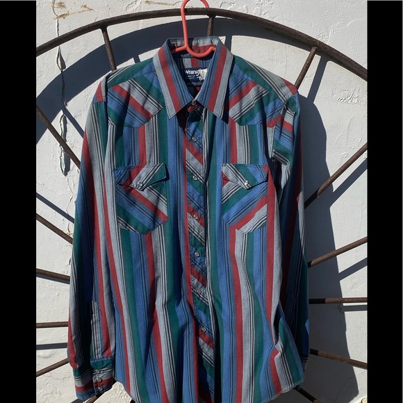 Wrangler Other - Mens Vintage Wrangler Long Sleeve Cowboy Cut  16.5